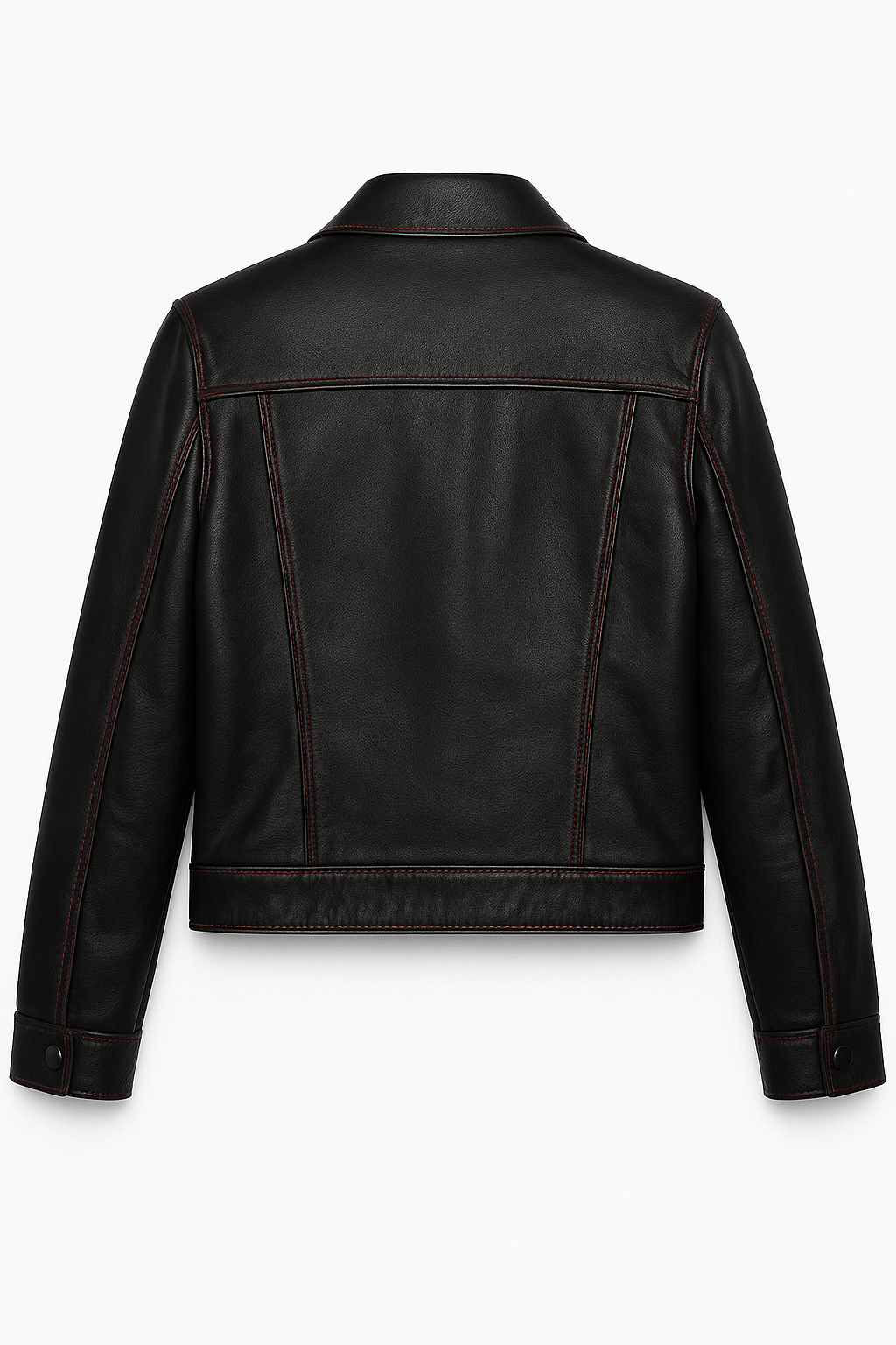 CRIMSON BLOODLINE BLACK LEATHER JACKET