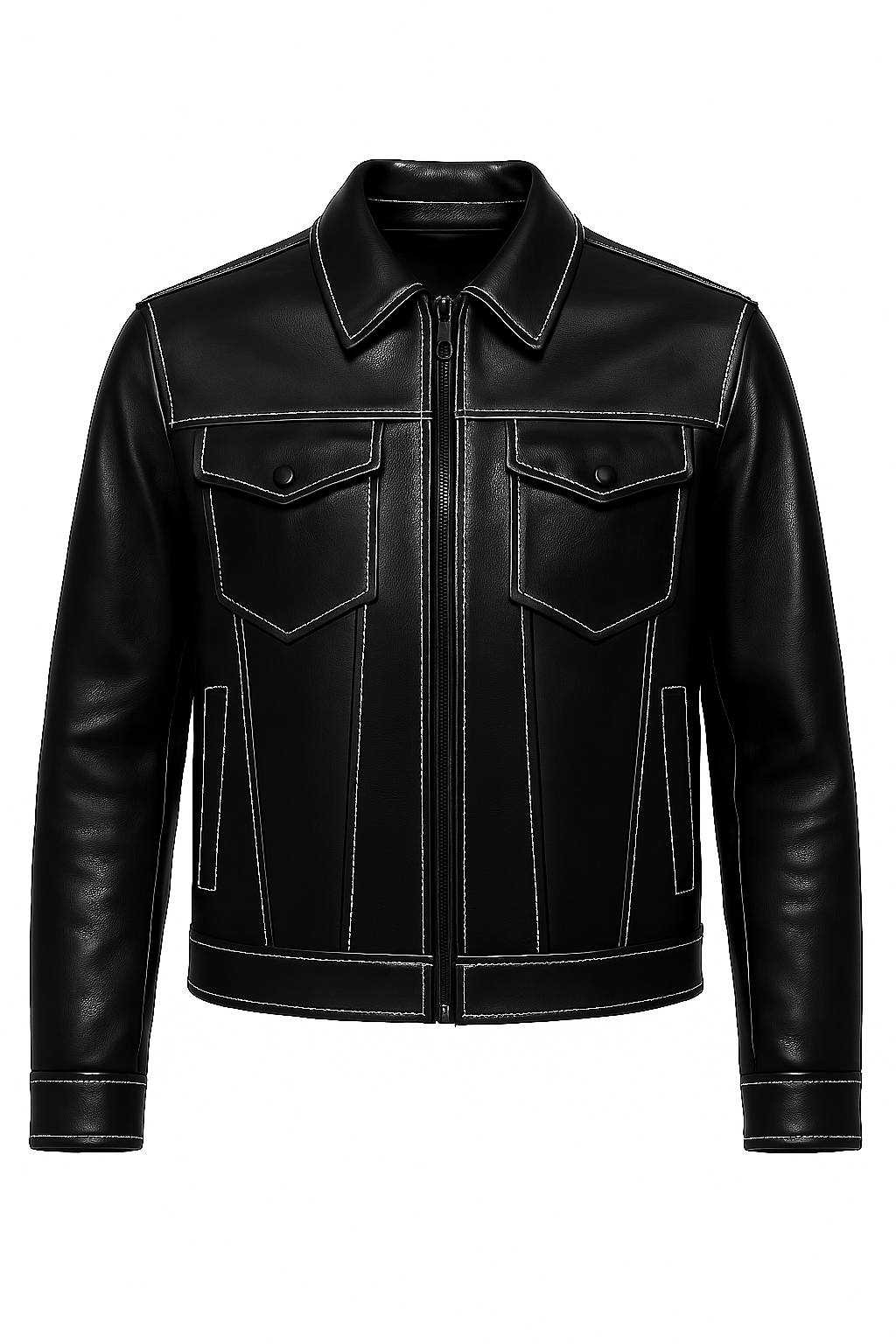 WHITE VENOM LEATHER JACKET
